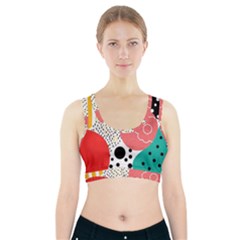 Geometric Design 07 Sports Bra With Pocket