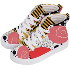 Geometric Design 07 Kids  Hi-top Skate Sneakers by myclothy