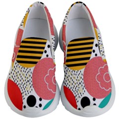 Geometric Design 07 Kids Lightweight Slip Ons