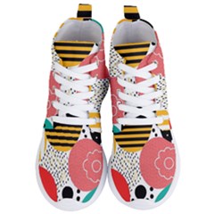 Geometric Design 07 Women s Lightweight High Top Sneakers