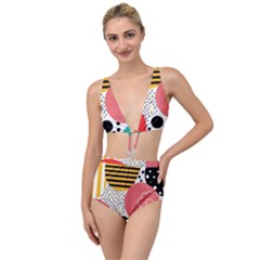 Geometric Design 07 Tied Up Two Piece Swimsuit