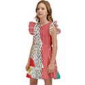 Geometric Design 07 Kids  Winged Sleeve Dress View2