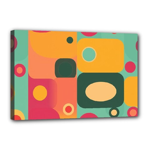 Geometric Design 08 Canvas 18  X 12  (stretched)