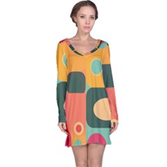 Geometric Design 08 Long Sleeve Nightdress