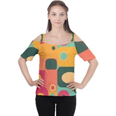 Geometric Design 08 Cutout Shoulder T-shirt