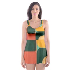 Geometric Design 08 Skater Dress Swimsuit by myclothy