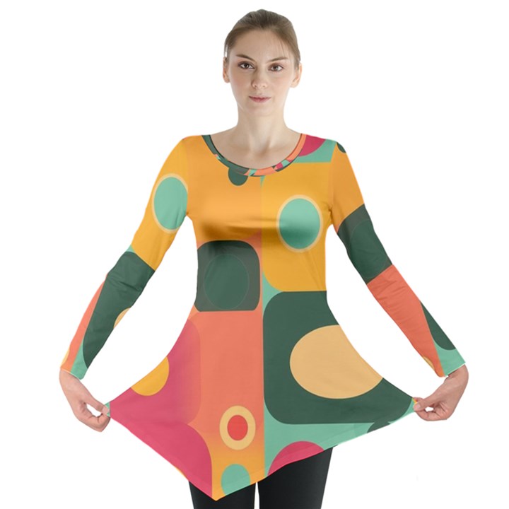 Geometric Design 08 Long Sleeve Tunic 