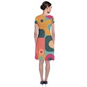 Geometric Design 08 Short Sleeve Front Wrap Dress View2