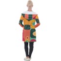 Geometric Design 08 Longline Hooded Cardigan View2