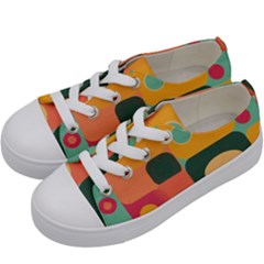 Geometric Design 08 Kids  Low Top Canvas Sneakers