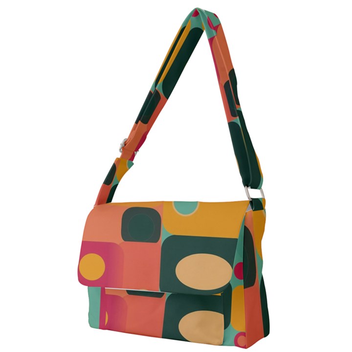 Geometric Design 08 Full Print Messenger Bag (S)