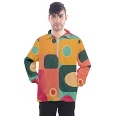 Geometric Design 08 Men s Half Zip Pullover by myclothy