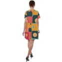 Geometric Design 08 Short Sleeve Shoulder Cut Out Dress  View2