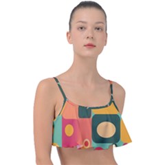 Geometric Design 08 Frill Bikini Top