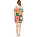 Geometric Design 08 Shoulder Frill Bodycon Summer Dress View2