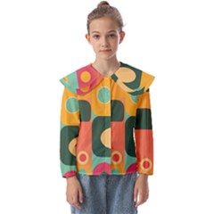 Geometric Design 08 Kids  Peter Pan Collar Blouse