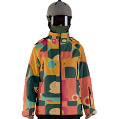 Geometric Design 08 Men s Zip Ski And Snowboard Waterproof Breathable Jacket