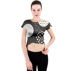 Geometric Design 09 Crew Neck Crop Top