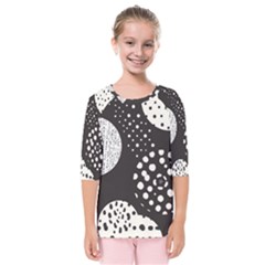 Geometric Design 09 Kids  Quarter Sleeve Raglan T-shirt