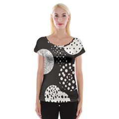 Geometric Design 09 Cap Sleeve Top