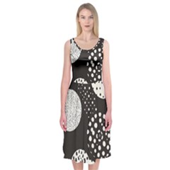 Geometric Design 09 Midi Sleeveless Dress by myclothy