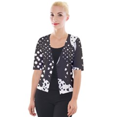 Geometric Design 09 Cropped Button Cardigan