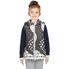 Geometric Design 09 Kids  Hooded Puffer Vest