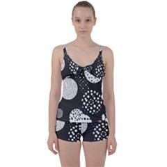 Geometric Design 09 Tie Front Two Piece Tankini