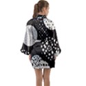 Geometric Design 09 Long Sleeve Satin Kimono View2