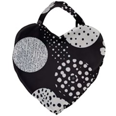 Geometric Design 09 Giant Heart Shaped Tote