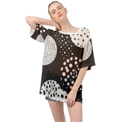 Geometric Design 09 Oversized Chiffon Top