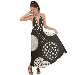 Geometric Design 09 Backless Maxi Beach Dress