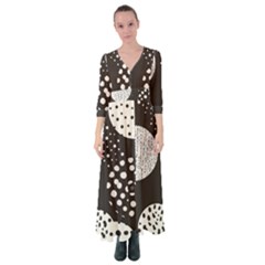 Geometric Design 09 Button Up Maxi Dress