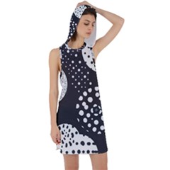 Geometric Design 09 Racer Back Hoodie Dress