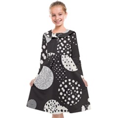 Geometric Design 09 Kids  Midi Sailor Dress