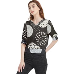 Geometric Design 09 Quarter Sleeve Blouse