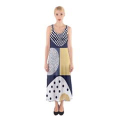 Geometric Design 10 Sleeveless Maxi Dress