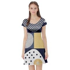 Geometric Design 10 Short Sleeve Skater Dress