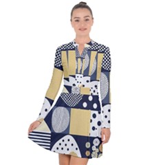 Geometric Design 10 Long Sleeve Panel Dress