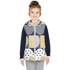 Geometric Design 10 Kids  Hooded Puffer Vest