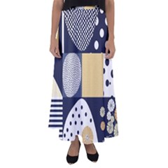 Geometric Design 10 Flared Maxi Skirt