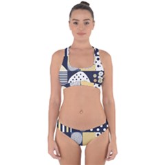 Geometric Design 10 Cross Back Hipster Bikini Set