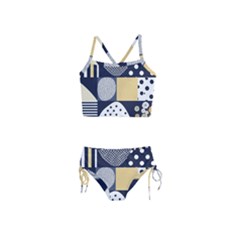 Geometric Design 10 Girls  Tankini Swimsuit