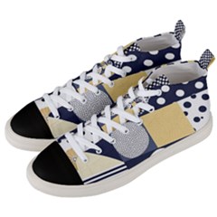 Geometric Design 10 Men s Mid-top Canvas Sneakers