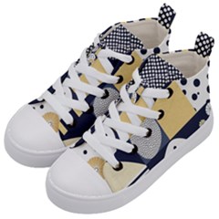 Geometric Design 10 Kids  Mid-top Canvas Sneakers