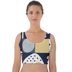 Geometric Design 10 Velvet Crop Top