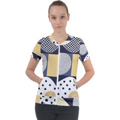 Geometric Design 10 Short Sleeve Zip Up Jacket