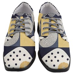 Geometric Design 10 Women Heeled Oxford Shoes