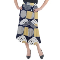 Geometric Design 10 Midi Mermaid Skirt