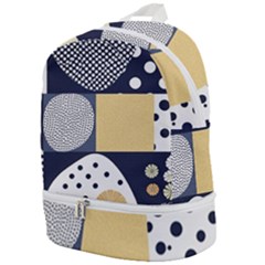 Geometric Design 10 Zip Bottom Backpack by myclothy